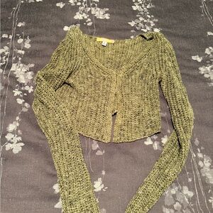 Urban Outfitters Green Knit Long Sleeve Top Size Small